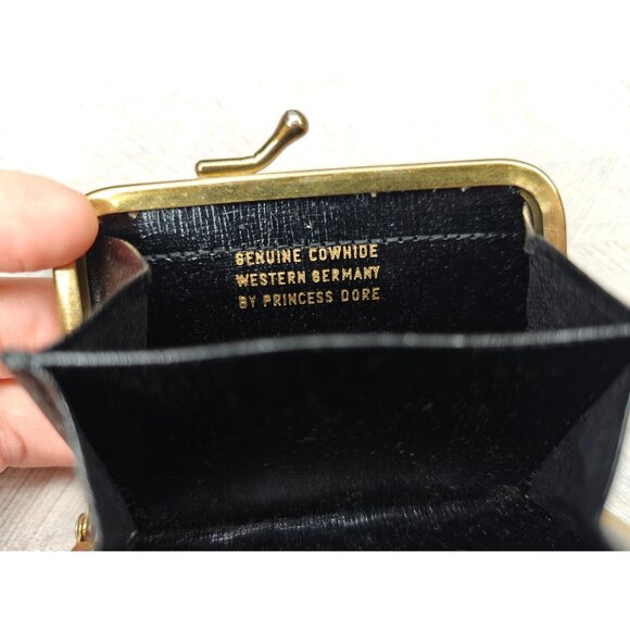 Vintage Princess Dore Pink Cowhide Coin Purse Wallet Kiss Lock Western Germany - Picture 2 of 10